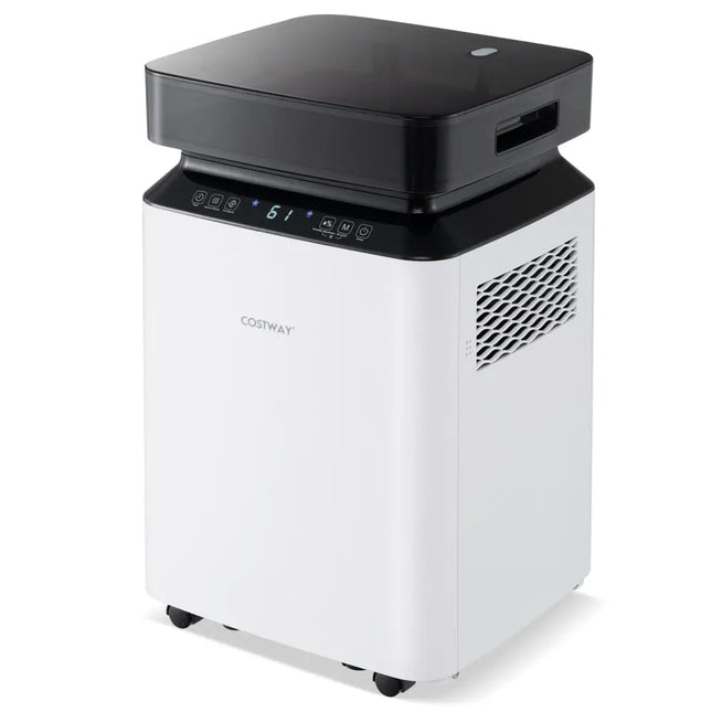 70/90 Pint 4500/6000 Sq. Ft Dehumidifier with Continuous and Auto Mode-70 Pints - White - Dehumidifiers