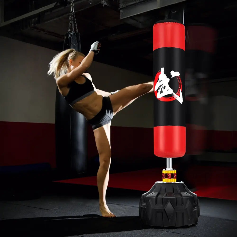 70 Inch Freestanding Punching Bag with Fillable Base 12 Suction Cups and Shock Absorbers - Boxing & Martial Arts