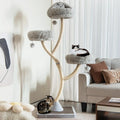 70 Inch Tall Cat Tree 4-Layer Cat Tower with 3 Perches and Dangling Balls-Gray - Gray - Cat Trees Condos & Scratchers