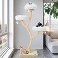 70 Inch Tall Cat Tree 4-Layer Cat Tower with 3 Perches and Dangling Balls-Beige - Beige - Cat Trees Condos & Scratchers
