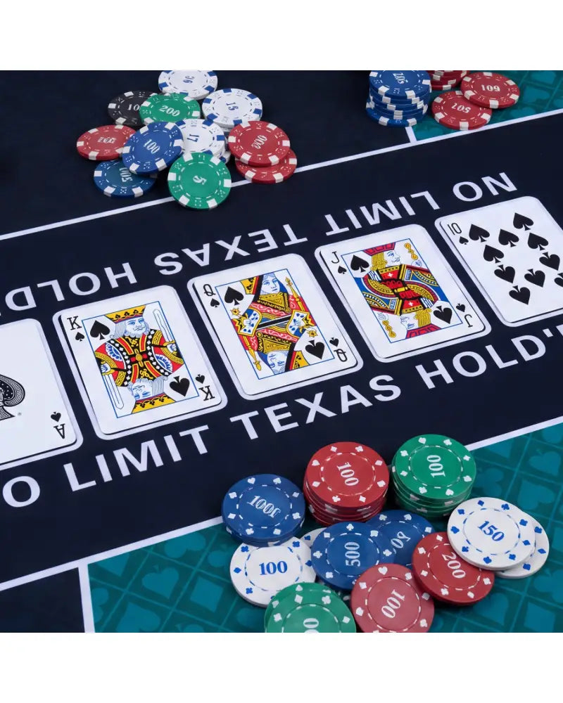 70 x 35 Inch Poker Table Top with Water-repellent Surface for 10-Player-Green - Green - Game Room