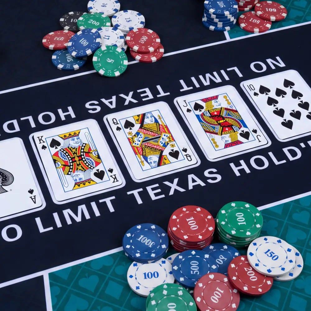 70 x 35 Inch Poker Table Top with Water-repellent Surface for 10-Player-Green - Green - Game Room