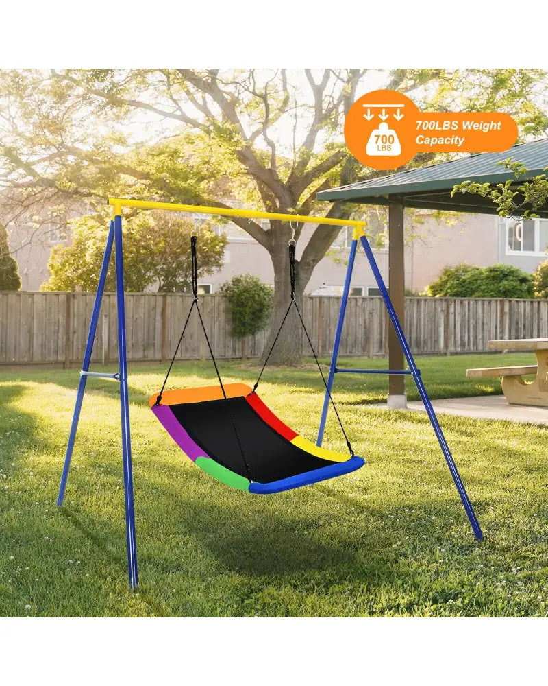 700lb Giant 60 Inch Platform Tree Swing for Kids and Adults-Multicolor - Multicolor - Swing & Playsets