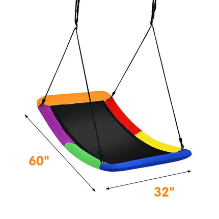 700lb Giant 60 Inch Platform Tree Swing for Kids and Adults-Multicolor - Multicolor - Swing & Playsets