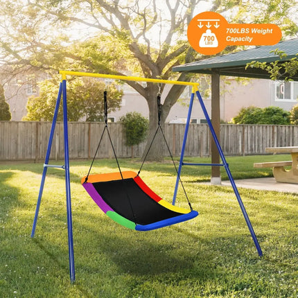 700lb Giant 60 Inch Platform Tree Swing for Kids and Adults-Multicolor - Multicolor - Swing & Playsets