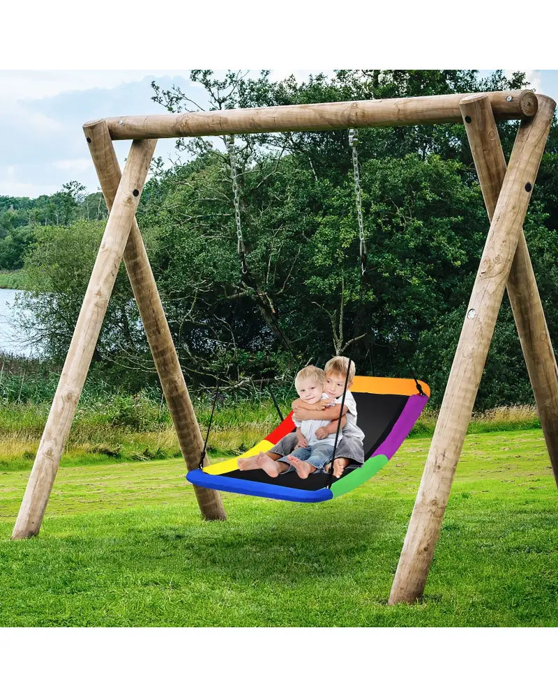 700lb Giant 60 Inch Platform Tree Swing for Kids and Adults-Multicolor - Multicolor - Swing & Playsets