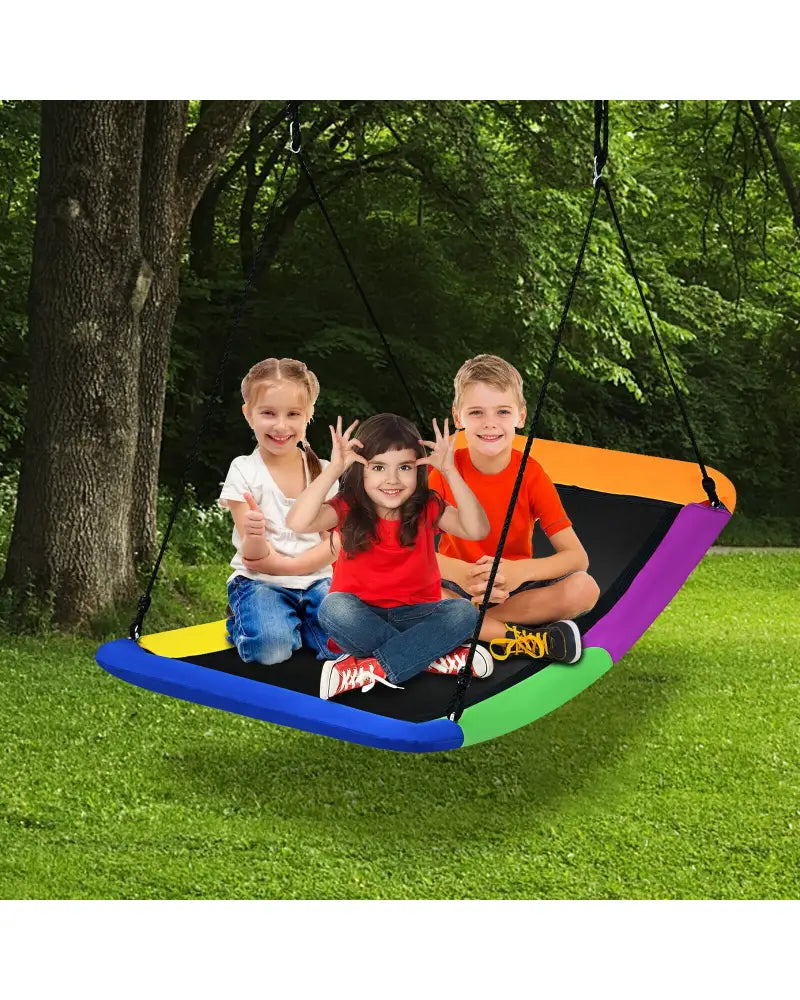 700lb Giant 60 Inch Platform Tree Swing for Kids and Adults-Multicolor - Multicolor - Swing & Playsets