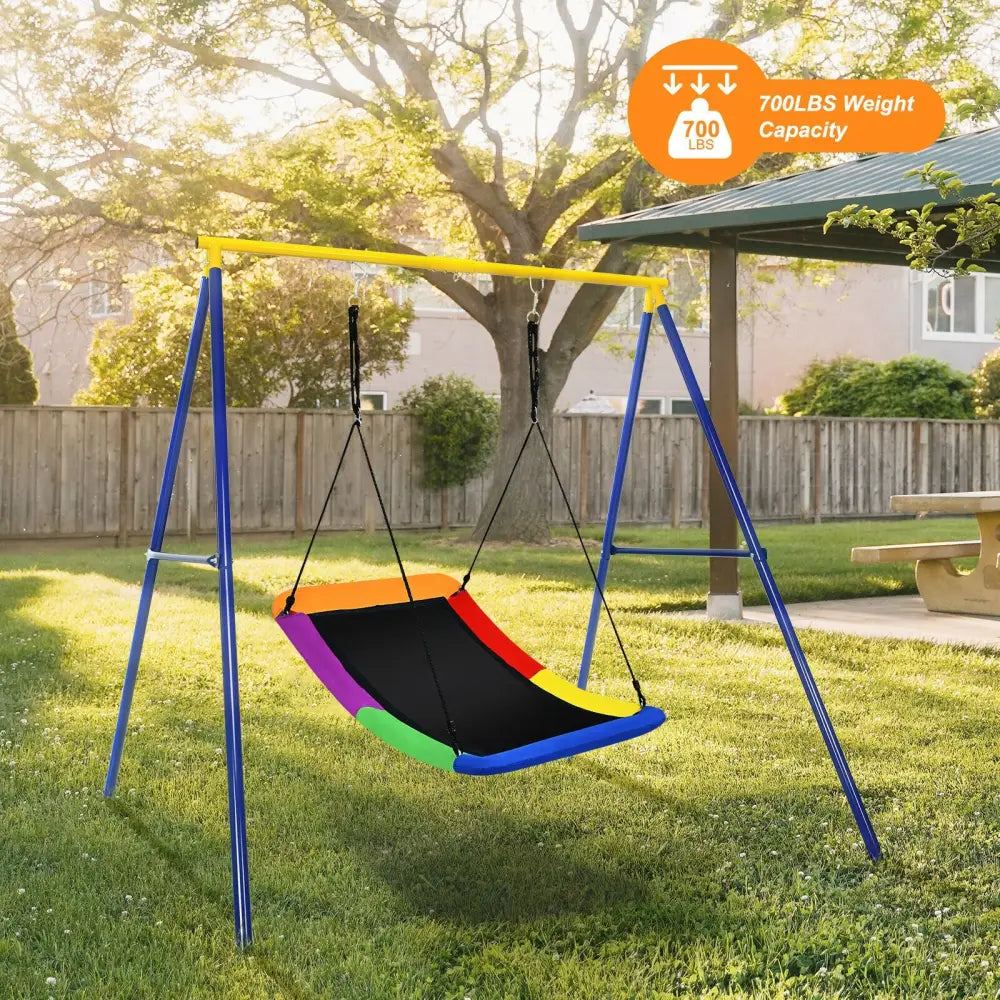 700lb Giant 60 Inch Platform Tree Swing for Kids and Adults-Multicolor - Multicolor - Swing & Playsets