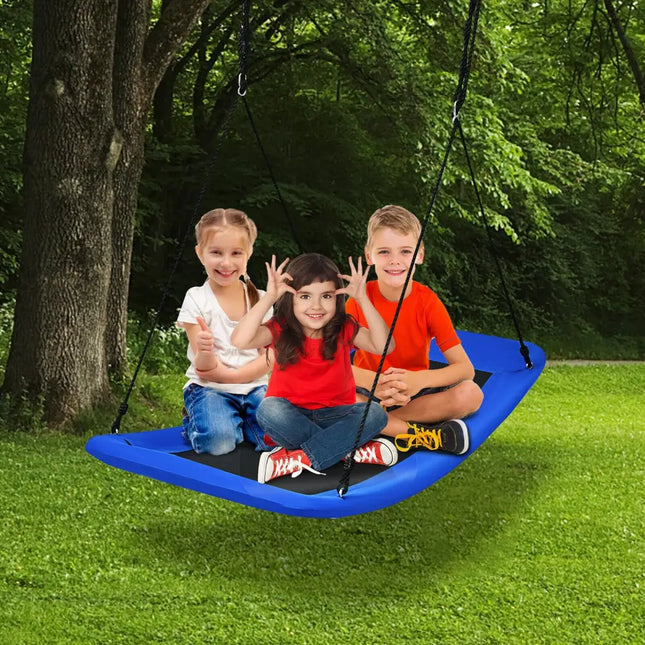 700lb Giant 60 Inch Platform Tree Swing for Kids and Adults-Blue - Blue - Swing & Playsets