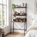 71€ High Freestanding Laptop Desk with Open Shelves for Living Room Bedroom Study-Brown - Brown - Laptop Tables &