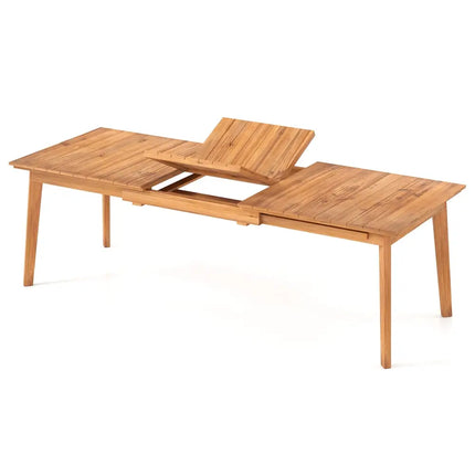 71 Inch-94 Inch 6-8 People Patio Extendable Dining Table - Natural - Patio Dining Tables