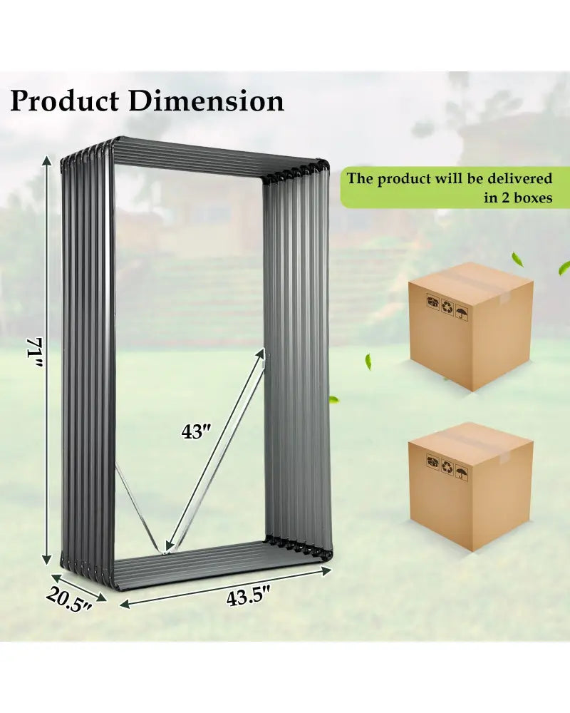 71 Inch Galvanized Metal Raised Garden Bed for Garden Backyard-Dark Gray - Dark Gray - Raised Garden Beds