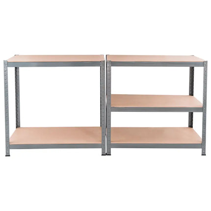 71 inch Heavy Duty Steel Adjustable 5 Level Storage Shelves-Gray - Gray - Garages