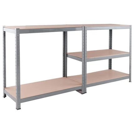 71 inch Heavy Duty Steel Adjustable 5 Level Storage Shelves-Gray - Gray - Garages