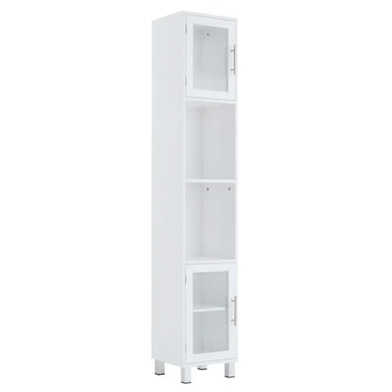 71 Inch Tall Tower Bathroom Storage Cabinet and Organizer Display Shelves for Bedroom-White - White - Floor Cabinets