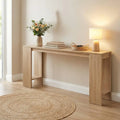 71 Inches Long Console Table with Storage for Hallway-Natural - Natural - Console Tables