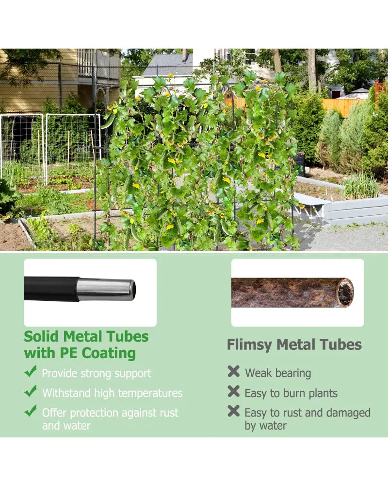 71 x 71 Inch U-Shaped Tall Garden Arched Trellis for Climbing Plants - Plant Supports