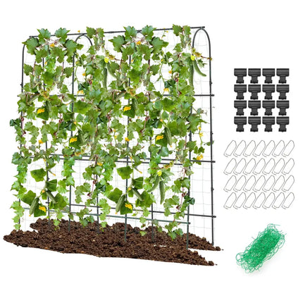 71 x 71 Inch U-Shaped Tall Garden Arched Trellis for Climbing Plants - Plant Supports