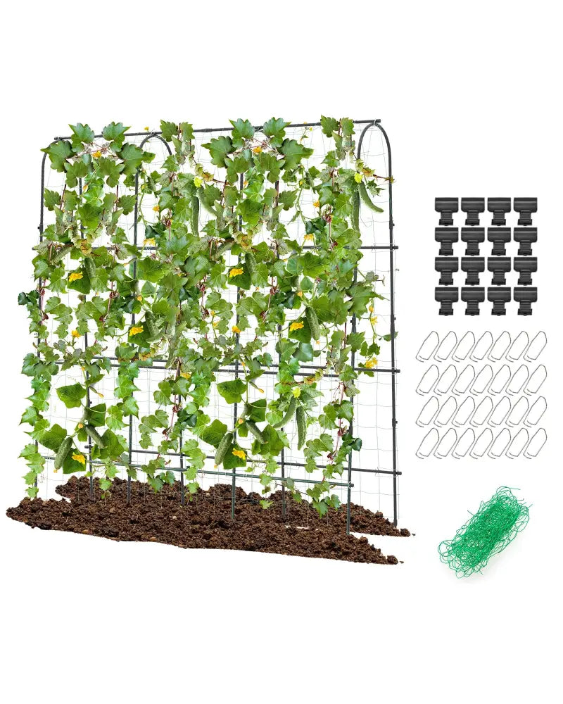 71 x 71 Inch U-Shaped Tall Garden Arched Trellis for Climbing Plants - Plant Supports