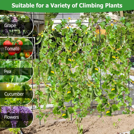 71 x 71 Inch U-Shaped Tall Garden Arched Trellis for Climbing Plants - Plant Supports