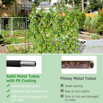 71 x 71 Inch U-Shaped Tall Garden Arched Trellis for Climbing Plants - Plant Supports