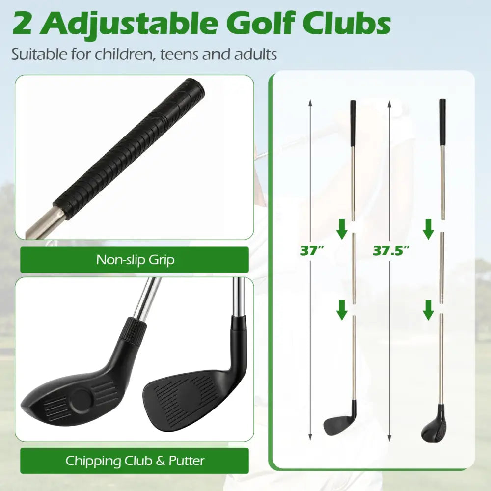 71 x 71 Inches Golf Chipping Game Set for Indoor and Outdoor Practice - Sport Equipments