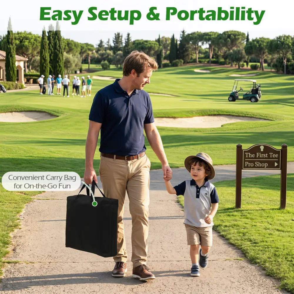 71 x 71 Inches Golf Chipping Game Set for Indoor and Outdoor Practice - Sport Equipments