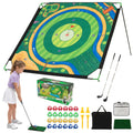 71 x 71 Inches Golf Chipping Game Set with 2 Adjustable Clubs - Sport Equipments