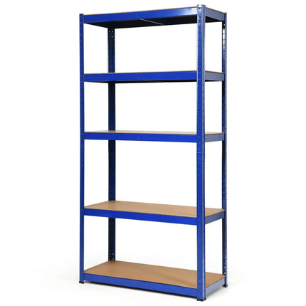 72 Inch Storage Rack with 5 Adjustable Shelves for Books Kitchenware-Navy - Navy - Garages