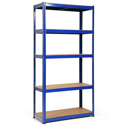 72 Inch Storage Rack with 5 Adjustable Shelves for Books Kitchenware-Navy - Navy - Garages