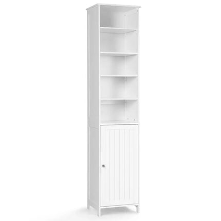 72 Inches Free Standing Tall Floor Bathroom Storage Cabinet-White - White - Floor Cabinets