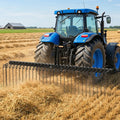 72’’ Pine Straw Rake with 30 Metal Coil Tines for Grass-Black - Black - Lawn Care Tools