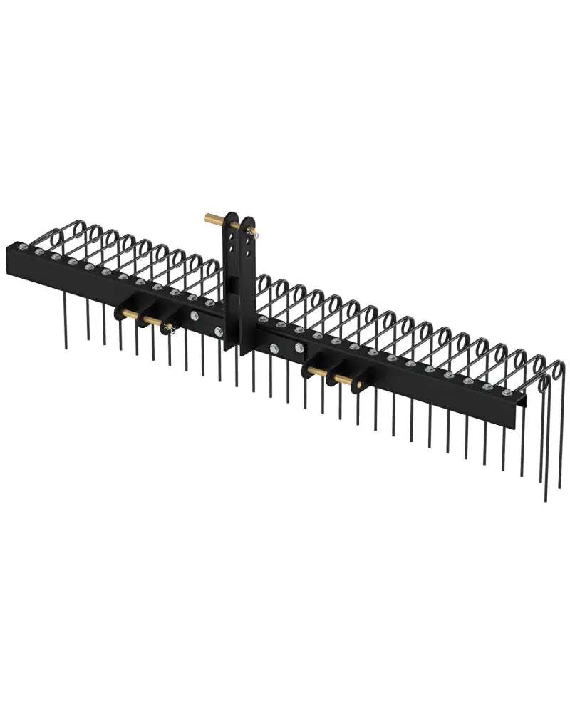 72’’ Pine Straw Rake with 30 Metal Coil Tines for Grass-Black - Black - Lawn Care Tools