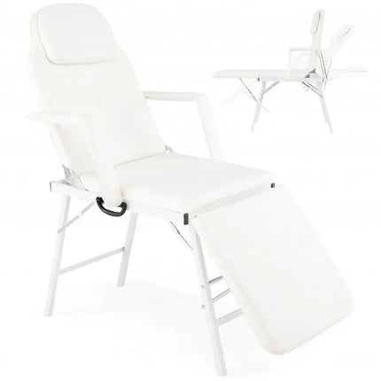 73 Inch Portable Tattoo Salon Facial Bed Massage Table - White - Spa & Salon