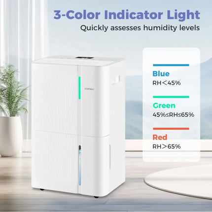 74/96 Pints Dehumidifier for Home 4500/5500 Sq. Ft Dehumidifier with 3 Modes-74 Pints Costway
