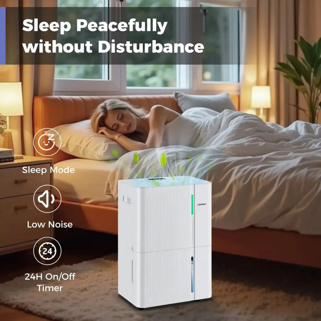 74/96 Pints Dehumidifier for Home 4500/5500 Sq. Ft Dehumidifier with 3 Modes-74 Pints Costway