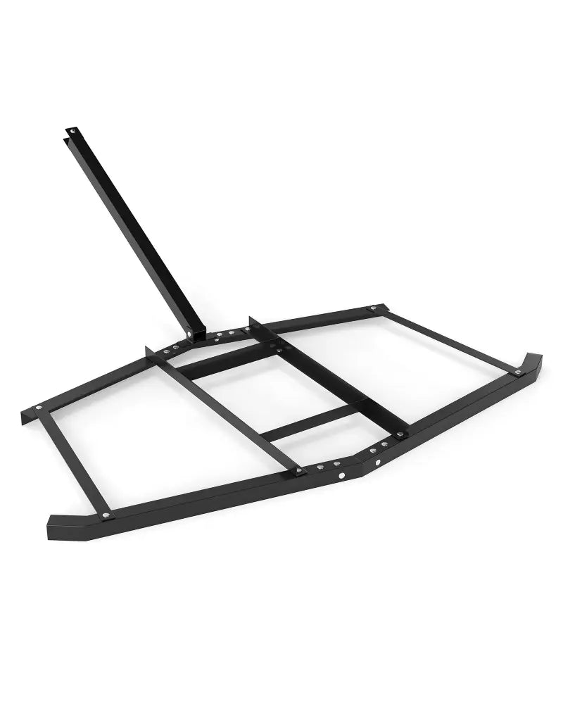 74 inch Wide Driveway Drag Tow Behind Landscape Leveling Rake with Reinforced Bars-Black - Black - Lawn Care Tools