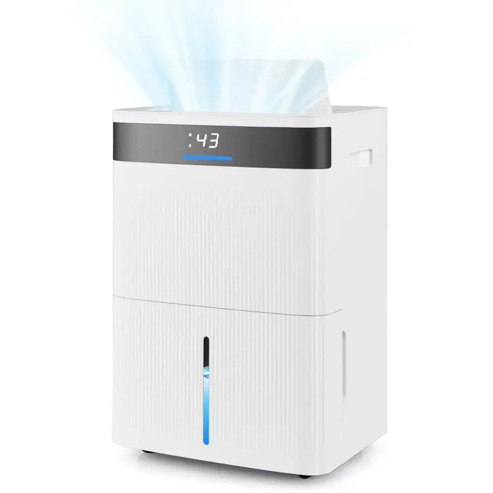 74 Pints Dehumidifier for Home 4500 Sq.Ft Dehumidifier-White Costway