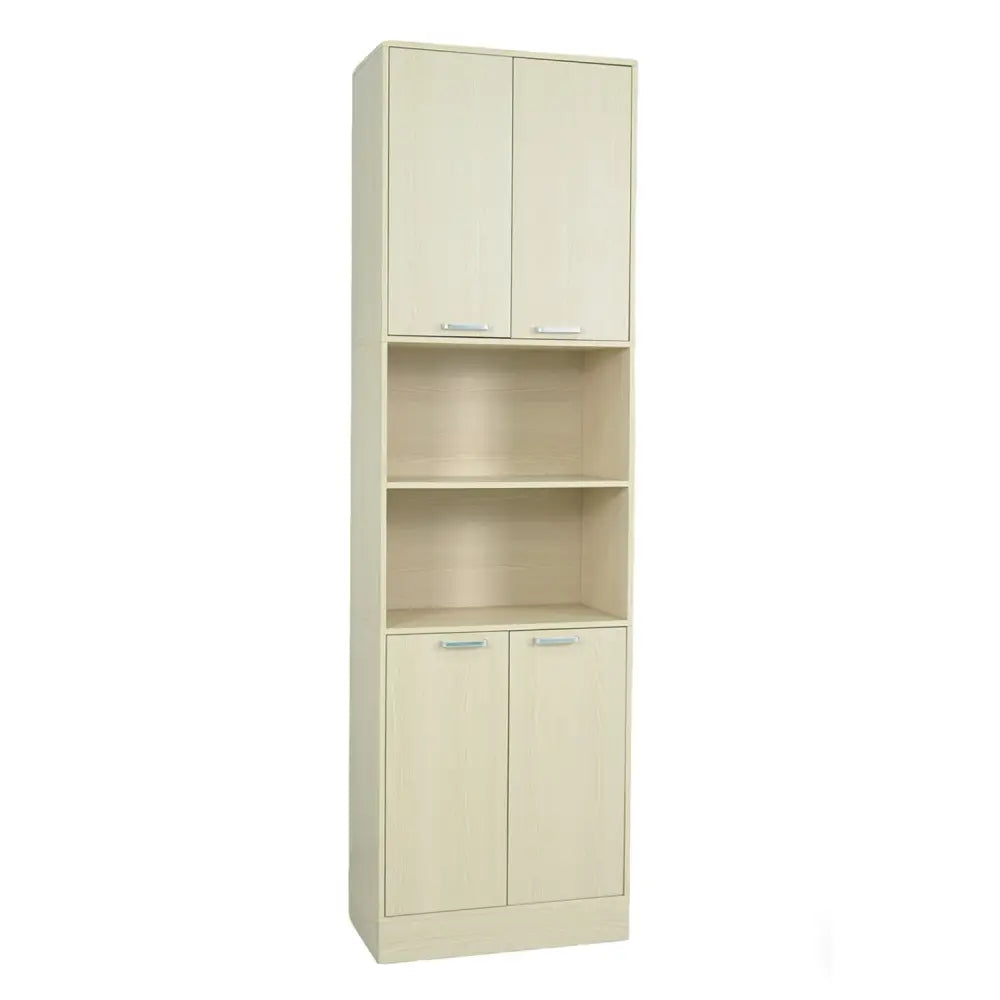 75 Inch Kitchen Pantry Cabinet Tall Cupboard with Doors and Shelves-Beige - Beige - Sideboards Cabinets & Buffets