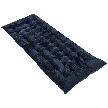 75 x 27.5 Inch Camping Cot Pads with Soft and Breathable Crystal Velvet-Navy - Navy - Air Mattresses & Sleeping Bags