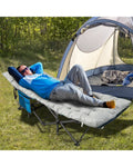 75 x 27.5 Inch Camping Cot Pads with Soft and Breathable Crystal Velvet-Gray - Gray - Air Mattresses & Sleeping Bags