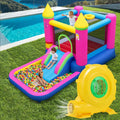 780W Bounce House Blower 1 HP Portable Air Pump Fan with Handle and Ground Stakes - Air Blowers