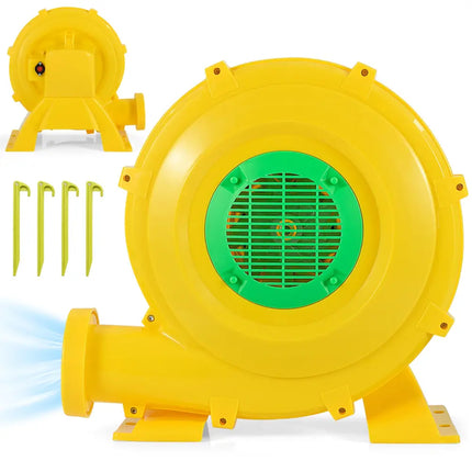 780W Bounce House Blower 1 HP Portable Air Pump Fan with Handle and Ground Stakes - Air Blowers