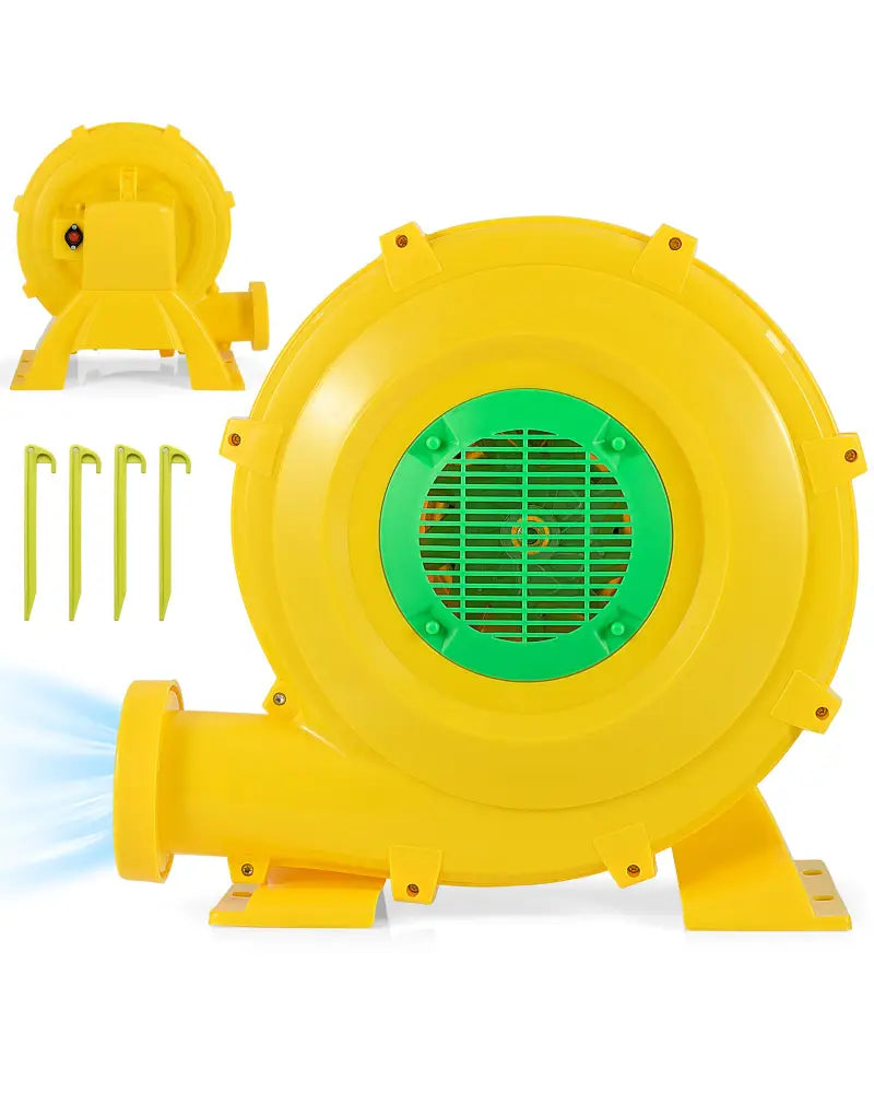 780W Bounce House Blower 1 HP Portable Air Pump Fan with Handle and Ground Stakes - Air Blowers