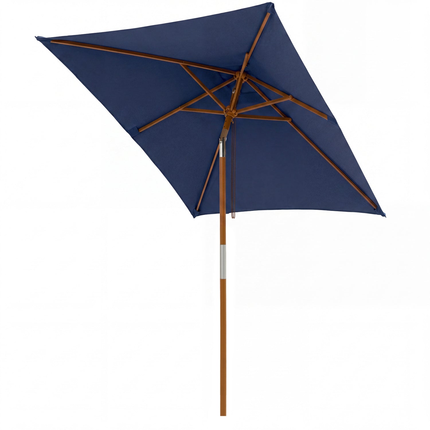 7 Feet Outdoor Rectangular Patio Umbrella with 3 Adjustable Heights-Navy