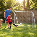7 ft x 5 ft Soccer Goal Set for Backyard 2-in-1 Football Net with Removable Target Cloth