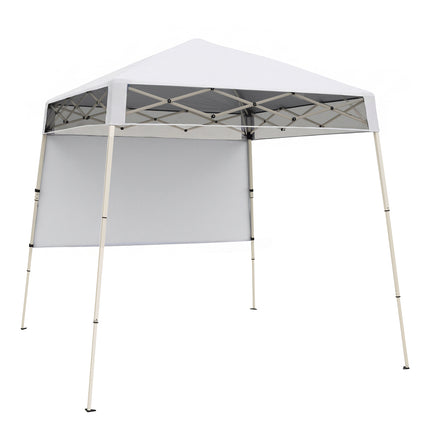 7 x 7 FT Pop-Up Canopy Tent with 1 Push Center Lock for Sports Picnic Camping-White