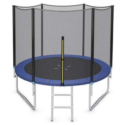 8/10/12/14/15/16Feet Outdoor Trampoline Bounce Combo with Safety Closure Net Ladder-10 ft - Black - Trampolines