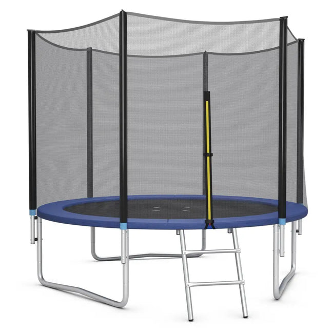 8/10/12/14/15/16Feet Outdoor Trampoline Bounce Combo with Safety Closure Net Ladder-10 ft - Black - Trampolines