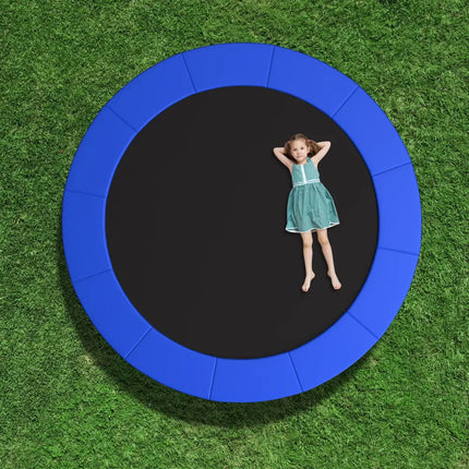 8-16 FT Trampoline Pad Replacement Safety Pad with Fixing Straps (Blue)-14ft - Blue - Outdoor Play